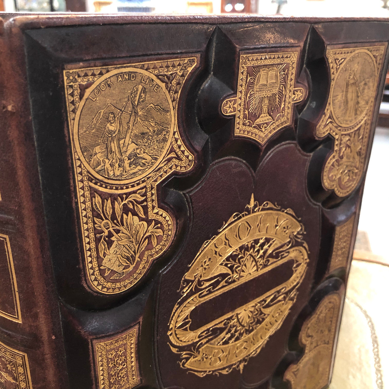 Victorian Holy Bible By Hubbard Bros Philadelphia | Antique & Vintage | Moonee Ponds Antiques | Australia Wide Delivery