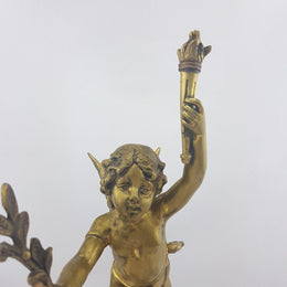 French 19th Century Gilt Bronze Cherub Figure