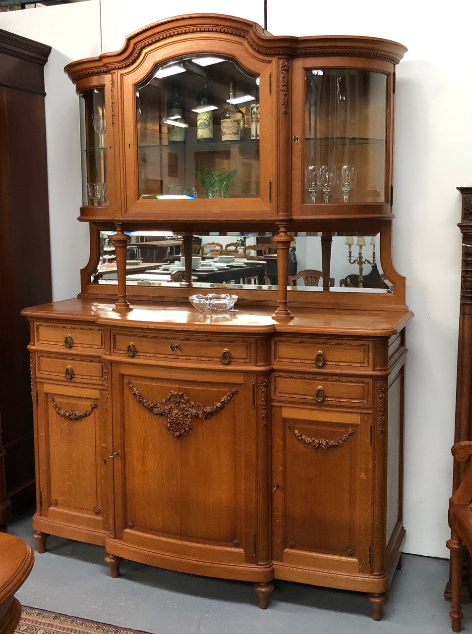 Beautiful French Oak Louis XVI Style Carved Buffet
