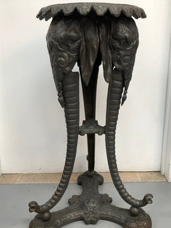 French Patina Bronzed Plant Stand Of Three Elephants | Antique & Vintage | Moonee Ponds Antiques | Australia Wide Delivery
