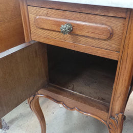 Pair of French Oak Bedside Cabinets-7