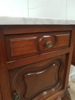 Pair of Beautiful French Oak Bedside Cabinets | Antique & Vintage | Moonee Ponds Antiques | Australia Wide Delivery