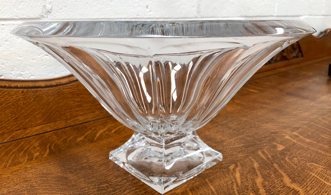 Beautiful large bohemian crystal fruit bowl in good condition.