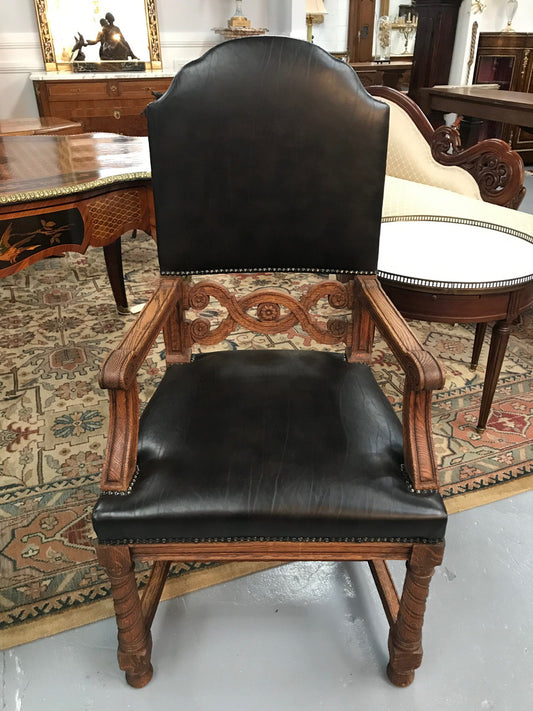 19th Century French Oak Desk Chair