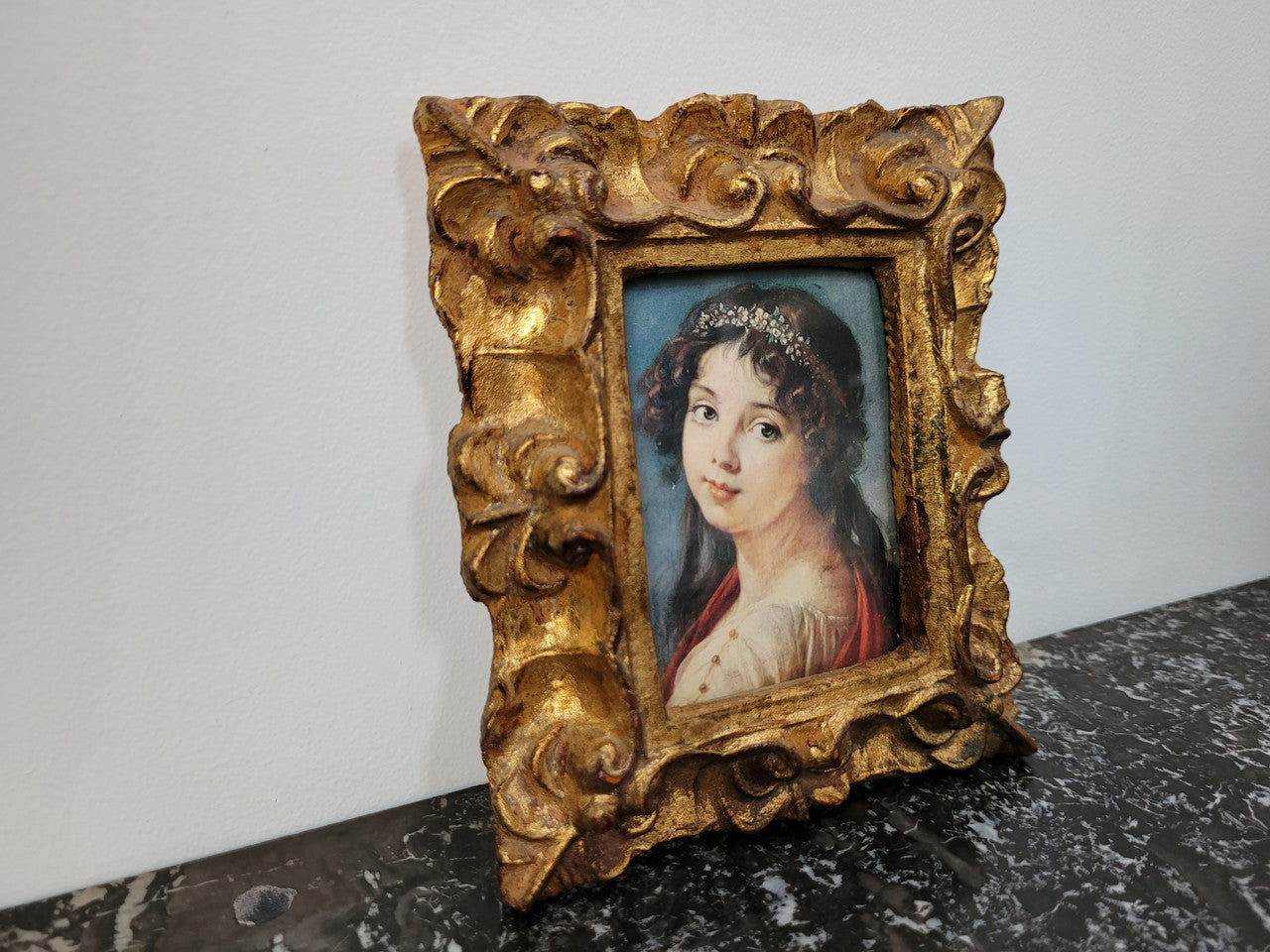 Two Italian framed prints in decorative gilt frames. In good original condition. Can be purchased as a pair or individually for $25- each.