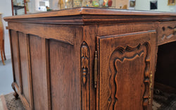 Superb Louis XV Style French Oak Full Partners Desk | Antique & Vintage | Moonee Ponds Antiques | Australia Wide Delivery