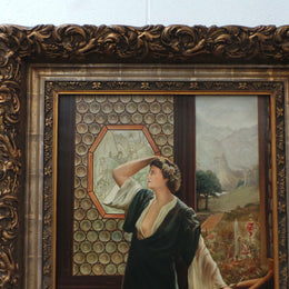 Sensational Antique Oil Painting On Canvas