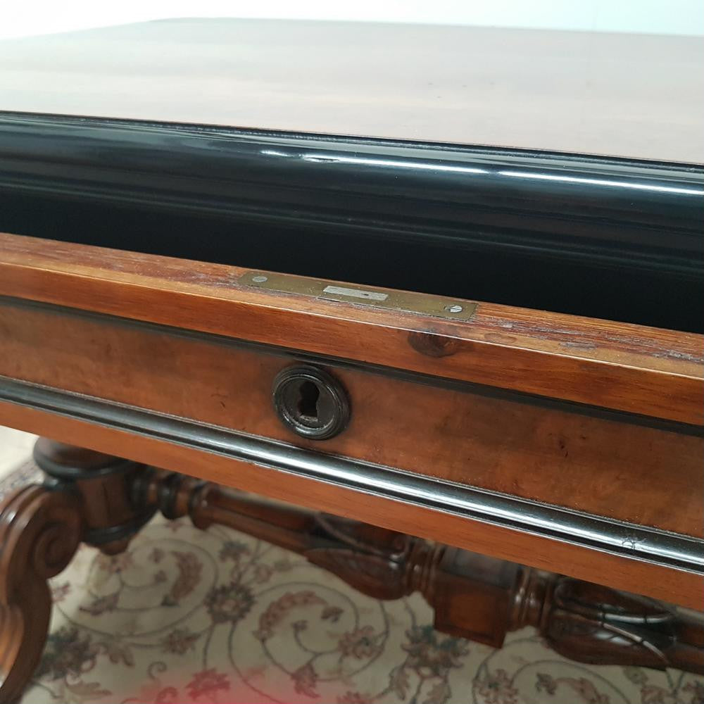 19th Century French Burr Walnut Salon Table