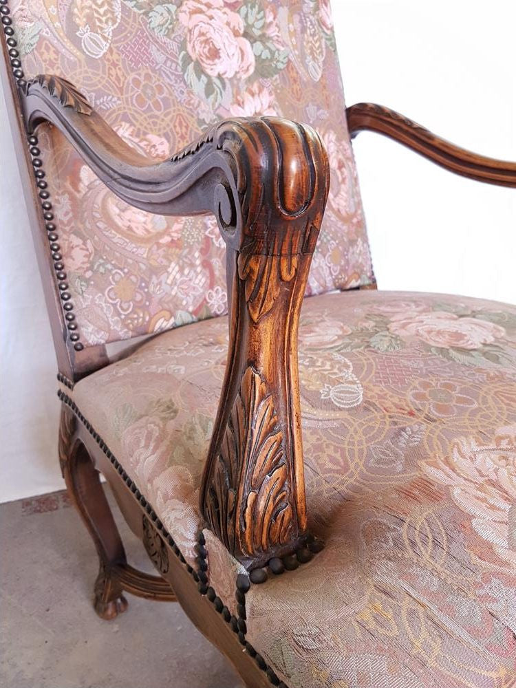 French Walnut Arm Chair