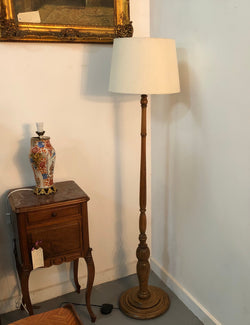 Tudor Style Oak Standard Lamp | Antique & Vintage | Moonee Ponds Antiques | Australia Wide Delivery