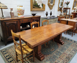 Fabulous French Stretcher Base Farmhouse Table | Antique & Vintage | Moonee Ponds Antiques | Australia Wide Delivery
