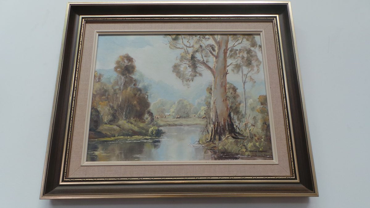 Framed Oil On Board By Artist Lorraine Davies | Antique & Vintage | Moonee Ponds Antiques | Australia Wide Delivery