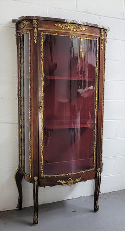 Late 19th Century Louis XV Style Vitrine with Curved Glass | Antique & Vintage | Moonee Ponds Antiques | Australia Wide Delivery