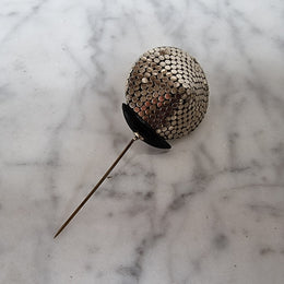 Art Deco Black & Silver Hat Pin