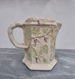Belleek Brown Mark Jug With Ivy Decoration, Branch Handle & Bacchus Spout | Antique & Vintage | Moonee Ponds Antiques | Australia Wide Delivery