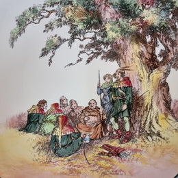 Royal Doulton “Under the Greenwood tree” Series Ware. D6341 – Large Wall Charger with wire frame ready to hang,  34cm Diameter. In good condition please view photos as they help form part of the description.