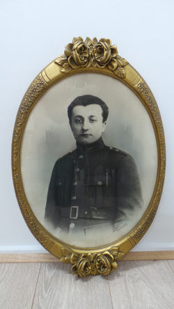 Fabulous Pair of French Art Deco Military Portraits | Antique & Vintage | Moonee Ponds Antiques | Australia Wide Delivery