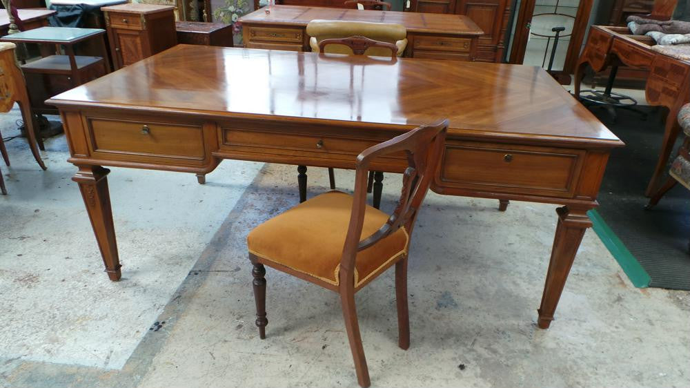 Large Walnut Desk | Antique & Vintage | Moonee Ponds Antiques | Australia Wide Delivery