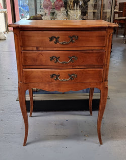 French Cherrywood Small Chest of Three Drawers | Antique & Vintage | Moonee Ponds Antiques | Australia Wide Delivery