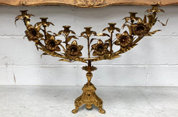 Fabulous & Highly Decorative Set Of Three French Brass Candelabras | Antique & Vintage | Moonee Ponds Antiques | Australia Wide Delivery