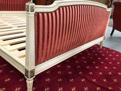 French Queen Size Upholstered Louis XV Style Painted Bed | Antique & Vintage | Moonee Ponds Antiques | Australia Wide Delivery