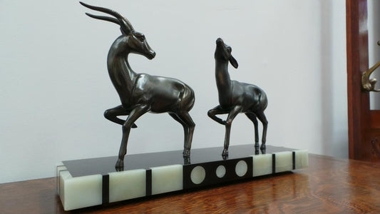 Art Deco Deer Statue