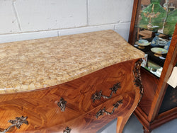 French Marquetry Inlaid Kingwood Marble Top Commode | Antique & Vintage | Moonee Ponds Antiques | Australia Wide Delivery