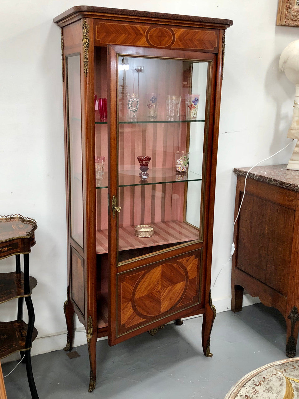 Beautiful French Transitional Vitrine