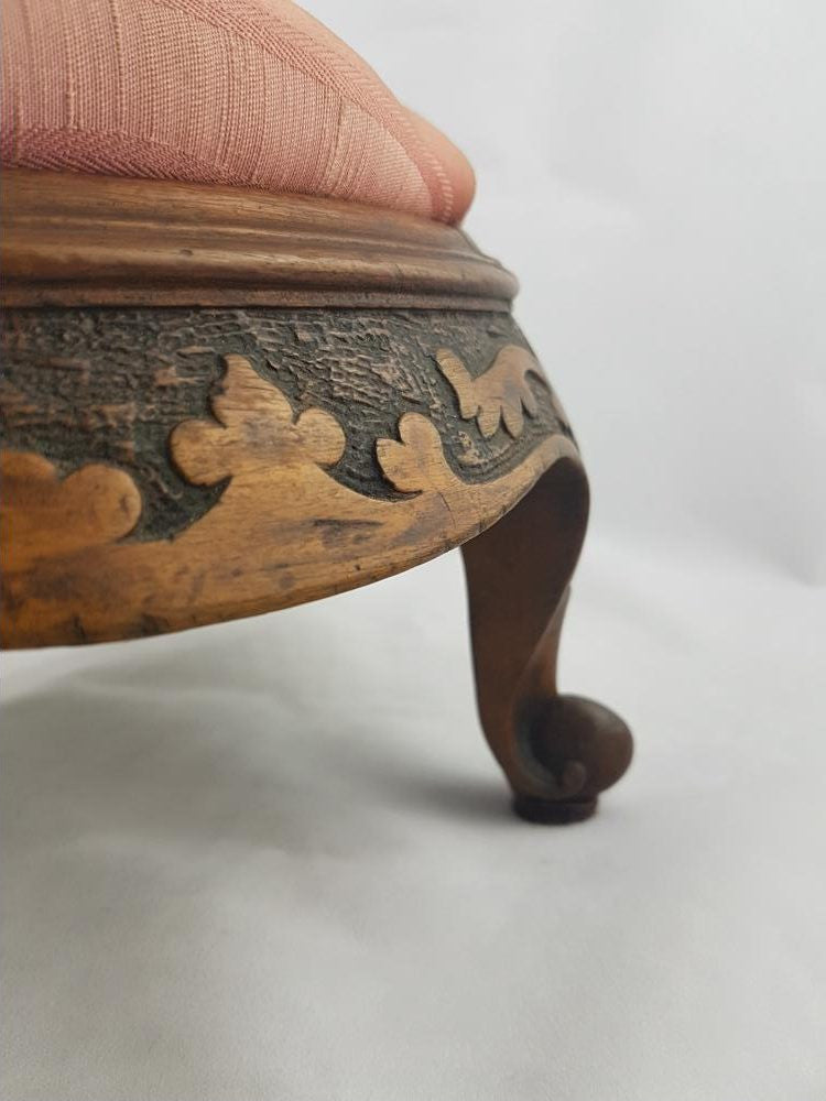 Mid Victorian Carved Foot Stool