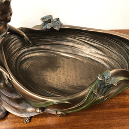 Reproduction Art Noveau Style Statue  Bowl