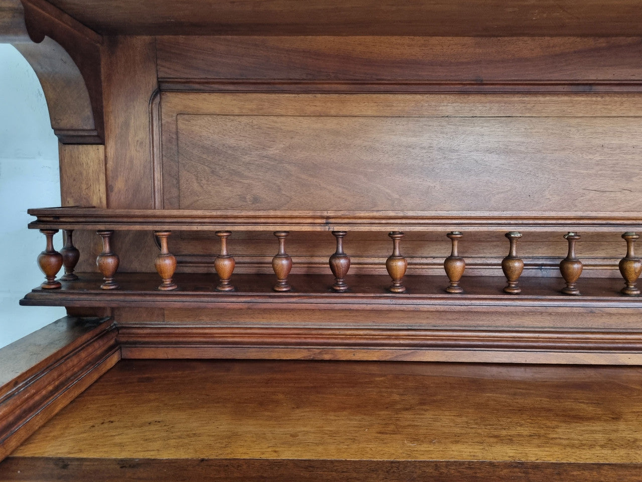 Impressive French Walnut Henry 2nd Style Buffet Sideboard.  Featuring stunning carvings and lion carved panel doors.  Good original detailed condition.  Circa: 1880