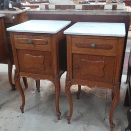 Pair of French Oak Bedside Cabinets-7