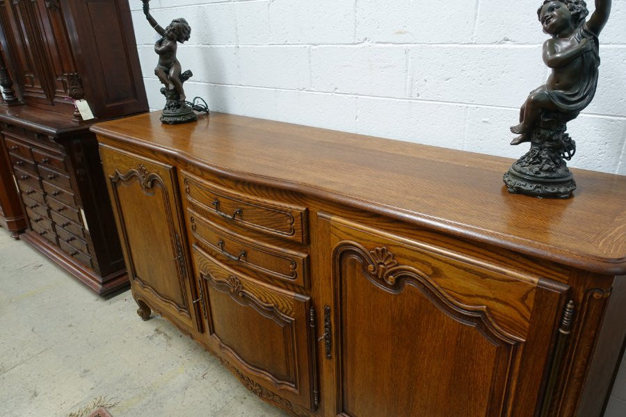 Large French Oak Sideboard-1