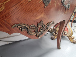 Stunning Louis XV Style Marquetry Inlay Marble Top Two Drawer Commode | Antique & Vintage | Moonee Ponds Antiques | Australia Wide Delivery