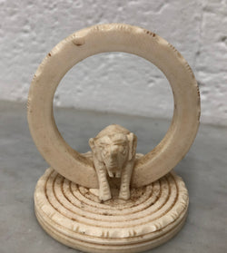 Unusual Antique Carved Ivory Serviette Ring Featuring An Elephant | Antique & Vintage | Moonee Ponds Antiques | Australia Wide Delivery