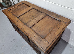 Early 19th Century Carved French Dark Oak Coffer | Antique & Vintage | Moonee Ponds Antiques | Australia Wide Delivery