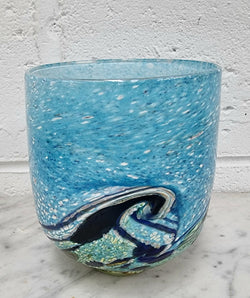 Colorful Art Glass Vase Signed by Peter Reynolds | Antique & Vintage | Moonee Ponds Antiques | Australia Wide Delivery