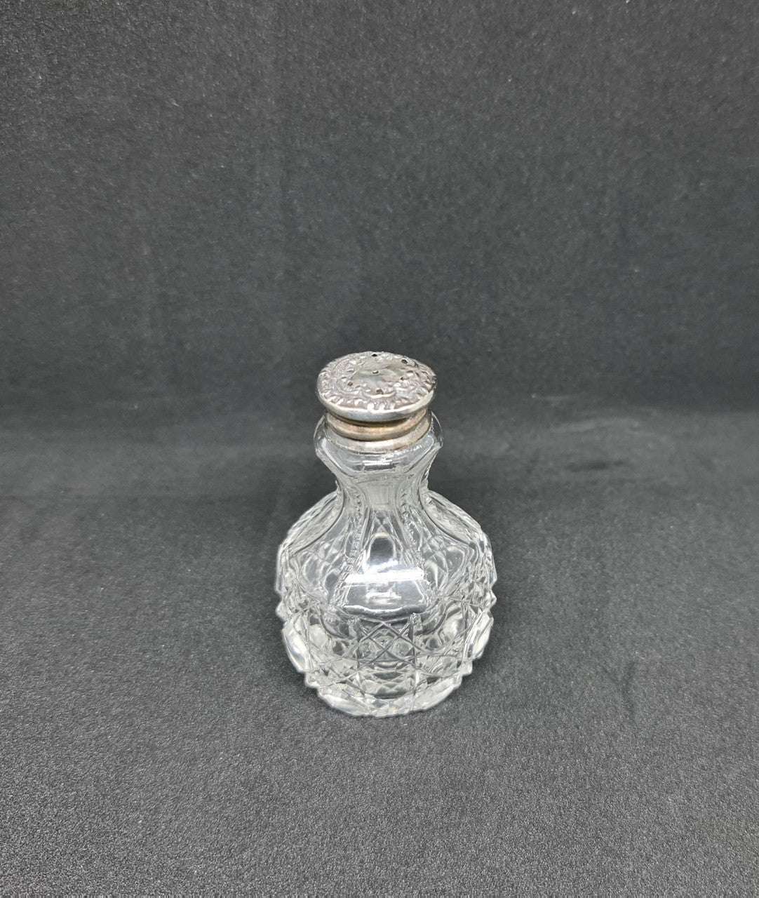 Edwardian Silver Top Glass Vanity-Powder Jar | Antique & Vintage | Moonee Ponds Antiques | Australia Wide Delivery