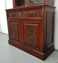Walnut Edwardian Bookcase With Pull Out Secretaire | Antique & Vintage | Moonee Ponds Antiques | Australia Wide Delivery