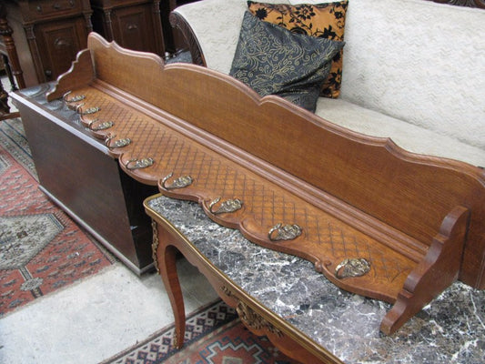 Large French Oak Coat Rack