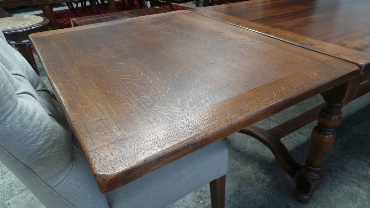 A Large French Farmhouse Oak Extension Table | Antique & Vintage | Moonee Ponds Antiques | Australia Wide Delivery