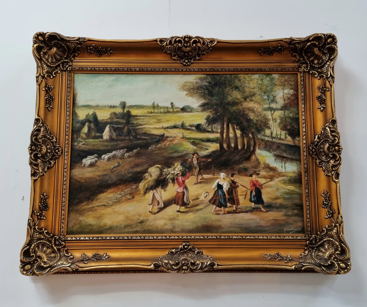 A lovely French Dutch style oil painting