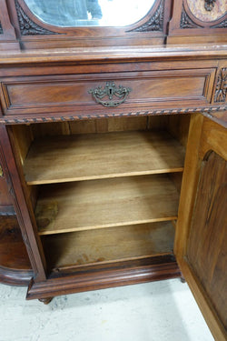French Walnut Marble Top & Mirror Back Buffet | Antique & Vintage | Moonee Ponds Antiques | Australia Wide Delivery