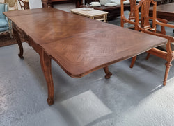 Oak Louis 15th Style Parquetry Top Extension Dining Table | Antique & Vintage | Moonee Ponds Antiques | Australia Wide Delivery