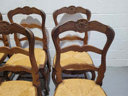 Stunning Set Of Six French Louis XV Oak Dining Chairs | Antique & Vintage | Moonee Ponds Antiques | Australia Wide Delivery