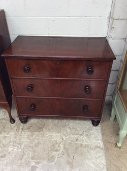 Georgian Flame Mahogany Chest Of Drawers | Antique & Vintage | Moonee Ponds Antiques | Australia Wide Delivery