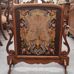 Appealing Hand Stitched Embroidered Wooden Framed Fire screen