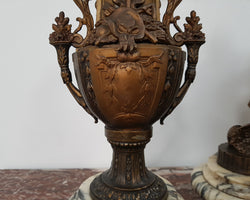 French Three Piece Clock Set Of Women And Cupid | Antique & Vintage | Moonee Ponds Antiques | Australia Wide Delivery
