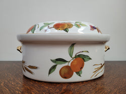 Royal Worcester Porcelain Gold Trim & Knob “Evesham” Pattern Casserole Dish | Antique & Vintage | Moonee Ponds Antiques | Australia Wide Delivery