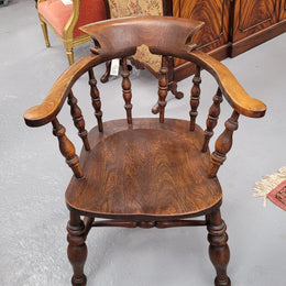 Just landed from France we have four amazing Victorian bow back chairs traditionally called a "smokers chair". They have been constructed from beautiful solid Elm wood and are very comfortable to sit in. All four are in good original detailed condition and are being sold individually for $550.00 each. Please contact us know if you would like more photos or information.